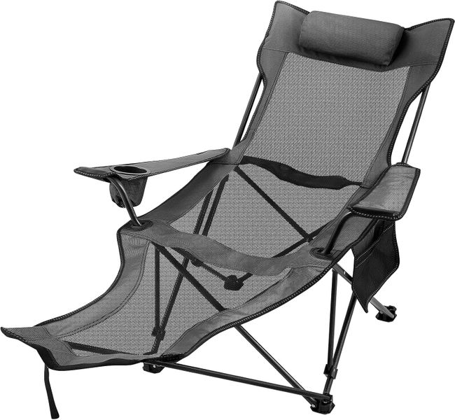 MTG Recliner Camping Chair with Detachable Footrest /Headrest