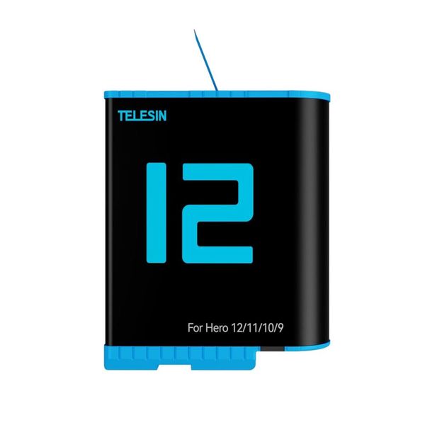 Telesin Rechargeable Battery compatible with Gopro Hero 12 Black