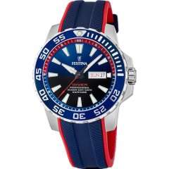 Festina Originals Blue Red Diving Watch