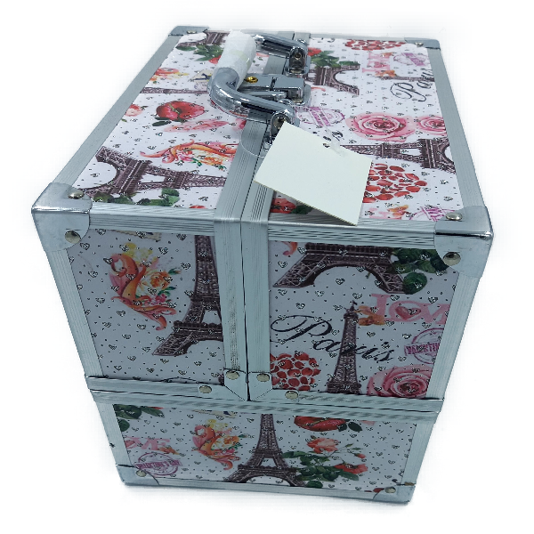 Pink Red Paris Aluminum Storage Cosmetic - Make Up Storage Case