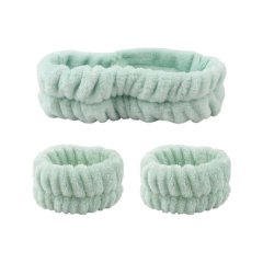 Coral Fiber Headband &amp; Wristbands With Effective Water Absorption - Camel
