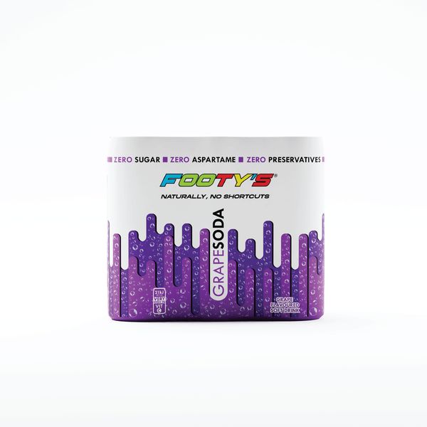 Footy's Sugar Free Grape Soda 300ml - 6 Pack