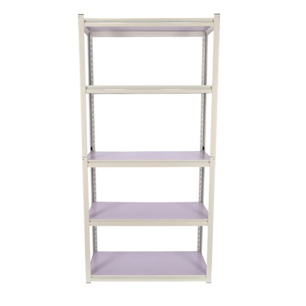 Stallion - Steel Shelving 5 Tier All Steel (183 x 90 x 40cm) - White