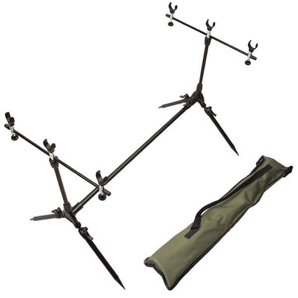Carp Fishing Rod Pod Adjustable Fishing Rod Holder Rod Rack &amp; Carry Bag