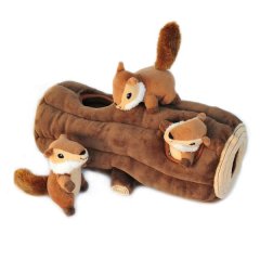 Zippy Paws Burrow Hide &amp; Seek Toy - Log with Chipmunks