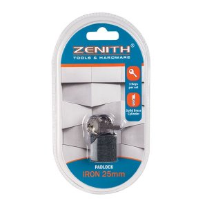 Padlock - Home Security - Iron - Extra Keys - Silver - 25mm - 10 Pack