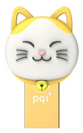 PQI 64GB iConnect 303 Flash Drive - Gold