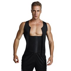 Compression Body Sculpting Underwear Vest with Hook and Zipper for Men
