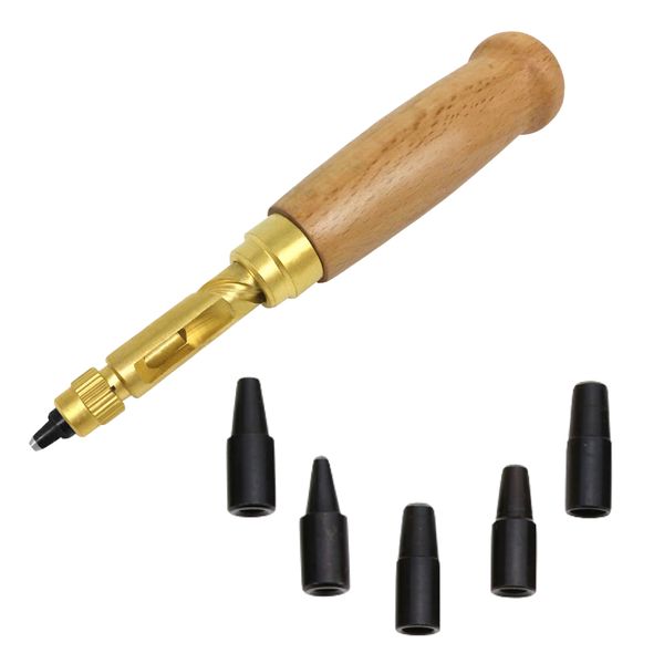 Craft Stationery Screw Hole Punch For Leather Book Binding Set of 6 - 140mm