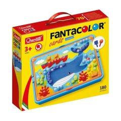 Quercetti FantaColor Animal Peg Board Set: Mosaic Art Activity with Cards