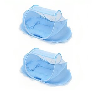 Pack of 2 Portable Folding Anti-Mosquito Cradle Bed Tent For Twins-ngat