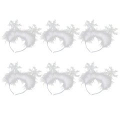 6 Pcs Christmas Ornaments Christmas Headdress Snowflake Headband Christmas