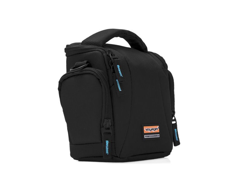Voyager Camera Bag (Black &amp; Orange) - VOY-CB10B