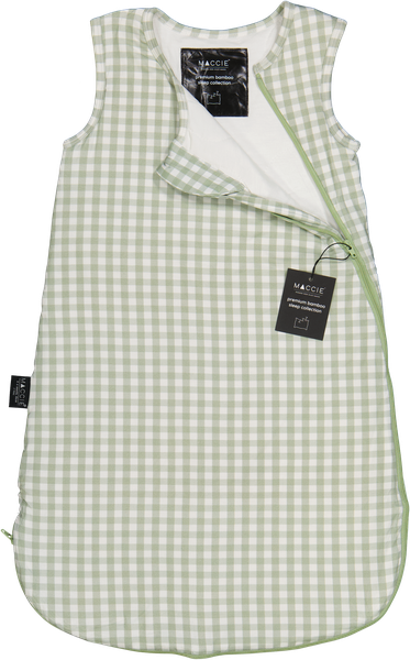 MACCIE Winter Bamboo Baby Sleepsack l Fern Green Gingham