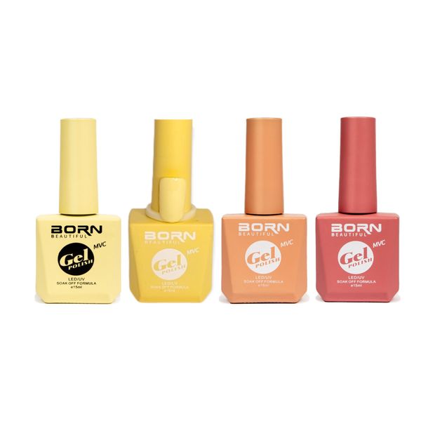 Born Beautiful UV/LED Gel Nail Polish Autumn Forest 15ml Set of 4
