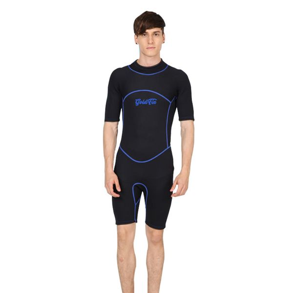 Neoprene Short Sleeve Wetsuit 3mm Back Zip for Diving