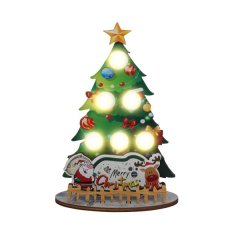 Christmas Wooden Lighted Tabletop Decorative Ornaments (Santa Claus&amp;Elk)