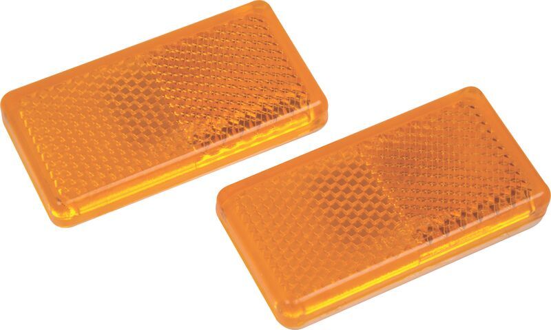 Motoquip - Amber Oblong Self Adhesive Reflectors