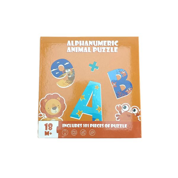 Magnetic Puzzle Educational Game Alphabet + Numbers 101 Pieces