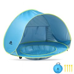 Topika Kids Beach Tent, Pop Up Kids Tent Sun Shelter with Mini Pool