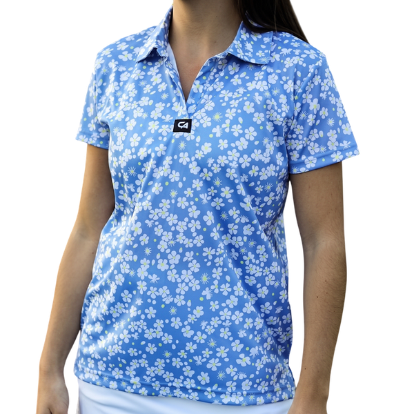 CA Ladies V-Neck Padel Shirt - Daisy Drive