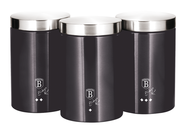 Berlinger Haus 3 Piece Premium Canister Set - Carbon Pro Edition