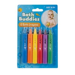 Bath Crayons - Children Bath Toys - Assorted Colours - BPA Free - 6 Piece