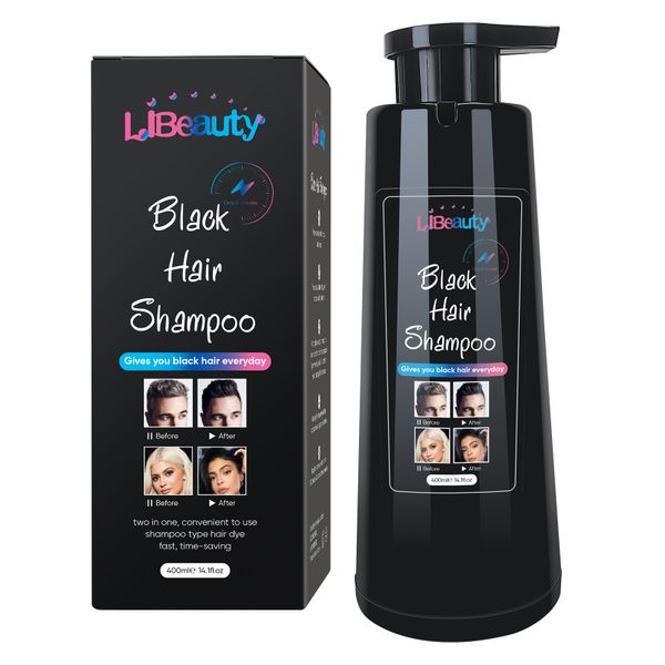 Libeauty Hair Dye Shampoo 400ml 4FlOz, Semi-Permanent Hair Dye