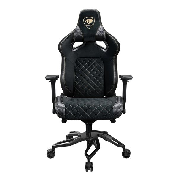 Cougar Titan Pro V2 Fabric Gaming Chair - 4D Armrests - Black/Gold (160kg)