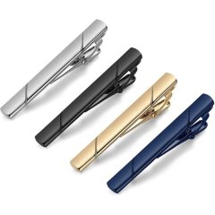 4 Pieces Tie Clips for Men Tie Bar Set for Regular Ties