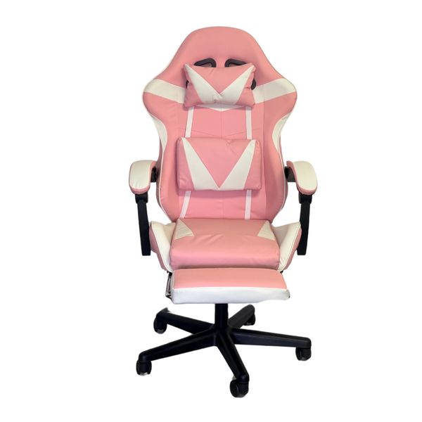 Recliner Gaming Chair - Pink/ White - Fine Living