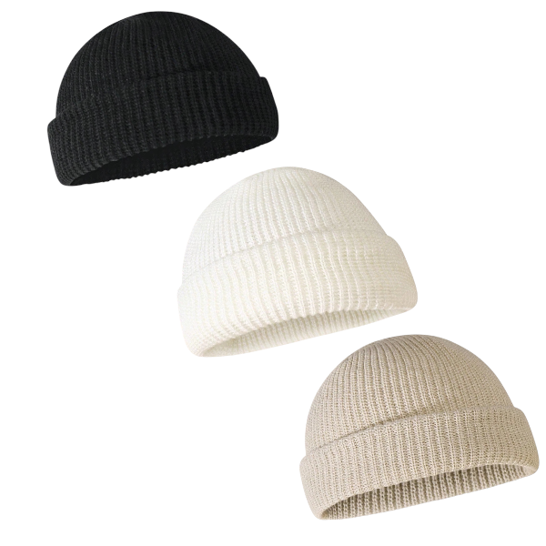 Soft Knit Beanie Hats - 3-Pack