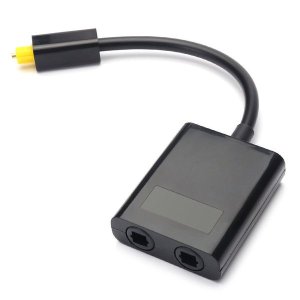 Dual Port Digital Optical Fiber Audio Splitter Cable 1 In 2 Out