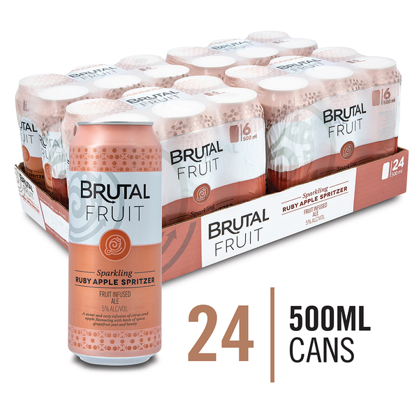Brutal Fruit Ruby Apple Spritzer 24 x 500ml Can