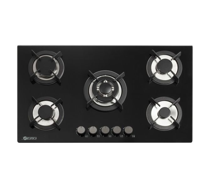 Glass Top 5 Burner Gas Hob Black 5BURNHOB