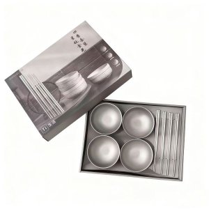Double-Layer Insulated Anti-Scald Titanium Bowl For Outdoor Camping