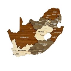Ultimate Premium Products 3D Wooden South Africa Country Map for Wall