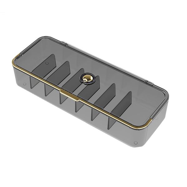 Clamshell Design Storage Data Cable Storage Box Gray