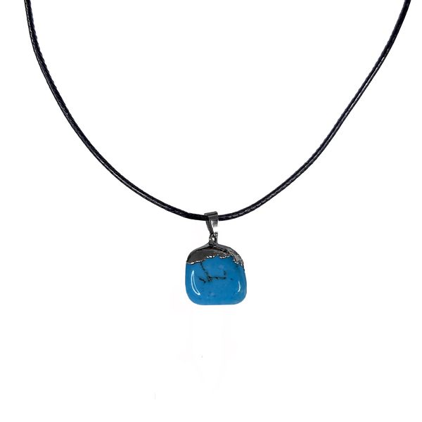 Earth Stone Collection - Polished Turquoise Stone Necklace