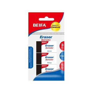 Premium Black Erasers (3-Piece Pack)-18 x Packs with 3 Erasers inside