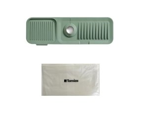 Tamias XL Sink Splash Guard Silicone Durable Mat In Poly Bag Green 60x14cm