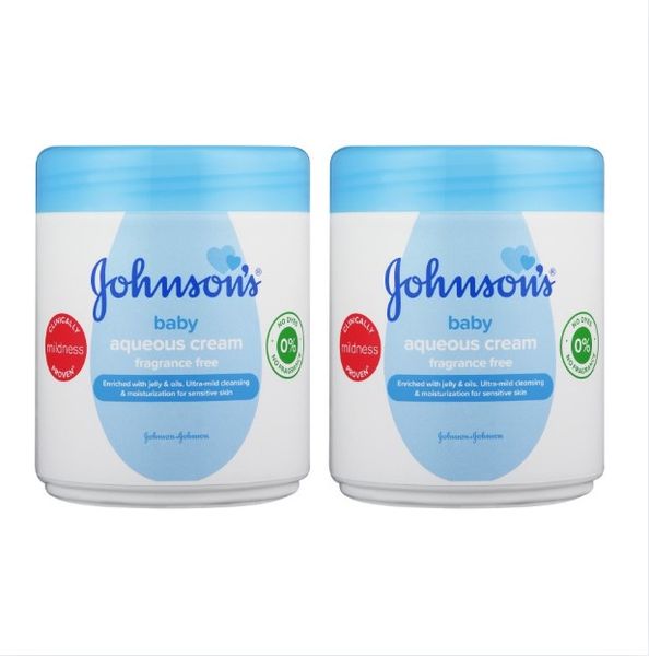 Johnson's Baby Aqueous Cream Fragrance Free 500ml - Pack of 2