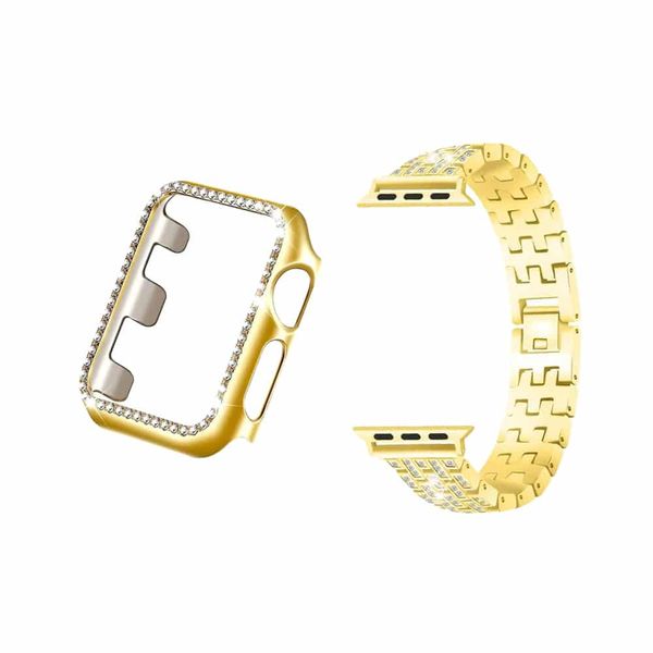 Killer Deals Rhinestone Frame &amp; Stainless Steel Strap Compatible with 38mm Apple Watch