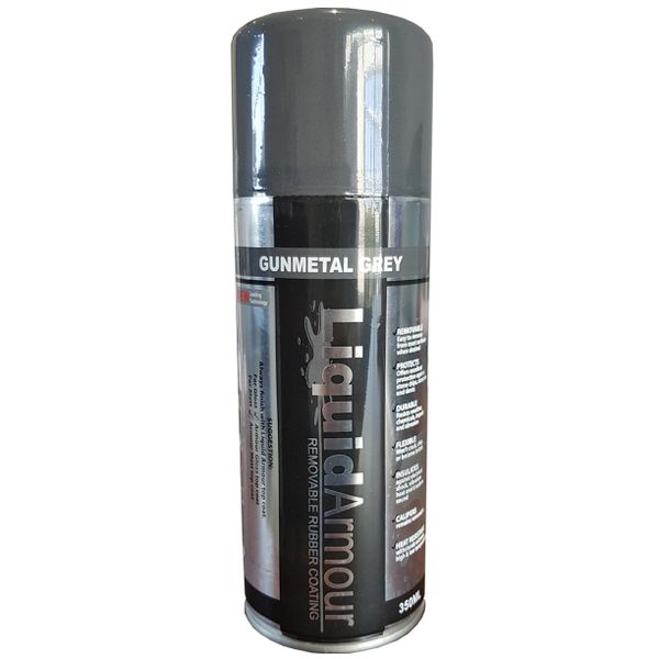 Liquid Armour Removable Synthetic Rubber Coating 350ml Aerosol - Gun Metal Grey