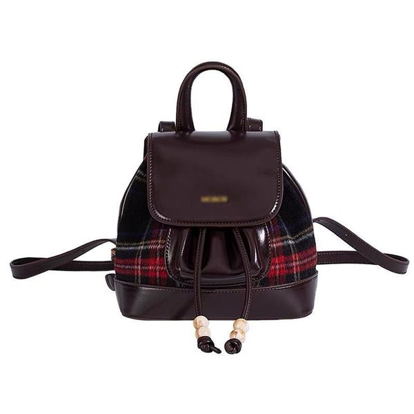 Women's backpack niche design French high-end texture