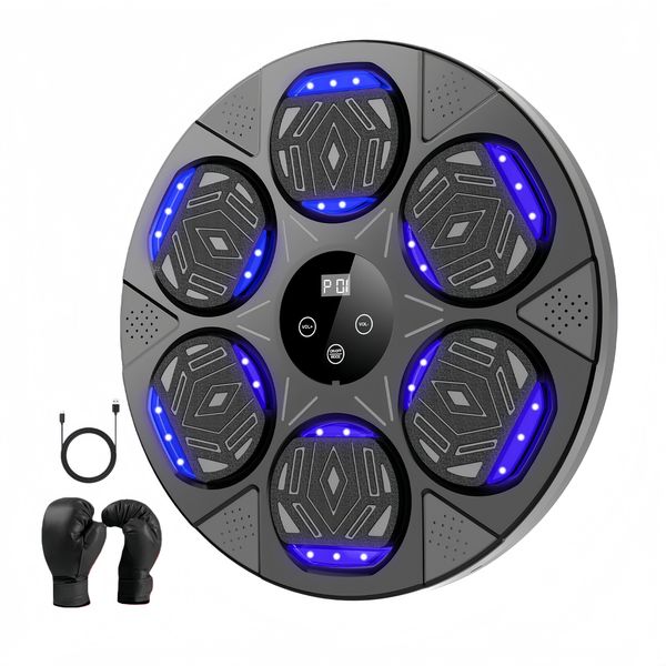 Music Boxing Machine-Wall Mounted Punch Trainer with Gloves For Home,Office
