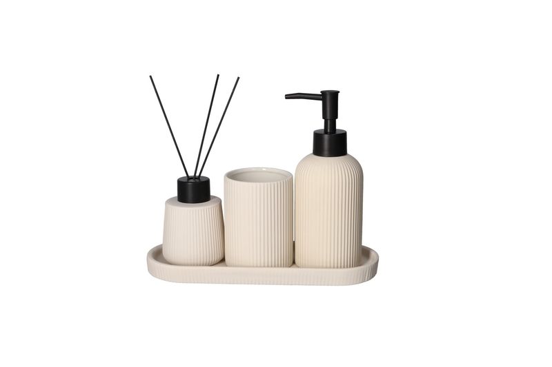 Ceramic 3 Piece Bathroom Accessory Set