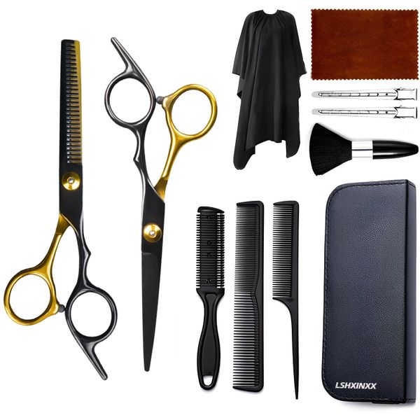 10 Piece Hair Cutting Scissors Shears Kits