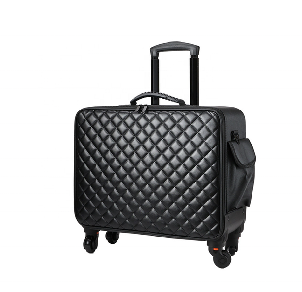 Professional PU Trolley Makeup Case - Large Capacity Beauty &amp; Nail Tools