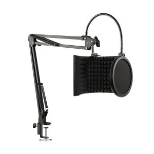 ALANES Microphone Isolation Shield with Mic Stand and Pop Filter